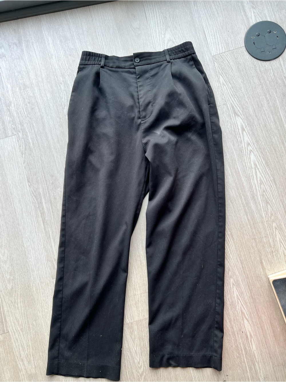 Zara Men's Wide Leg Pants, Black, Size M